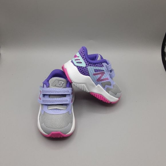 New Balance Sneakers Infant Baby Girls 2M Purple/Grey Rave Run - Picture 2 of 6